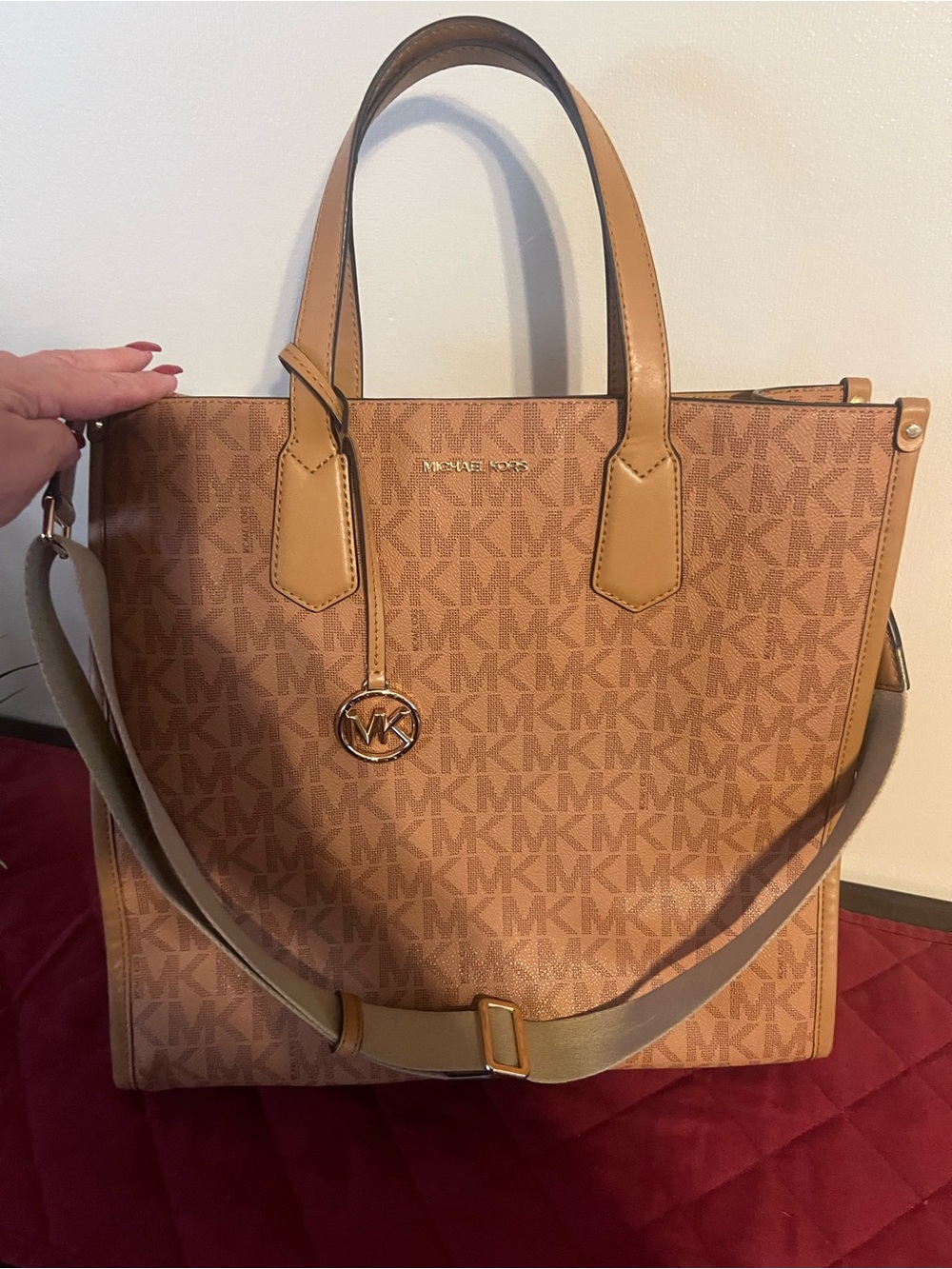 Michael Kors Brown/Tan Signature Crossbody Tote